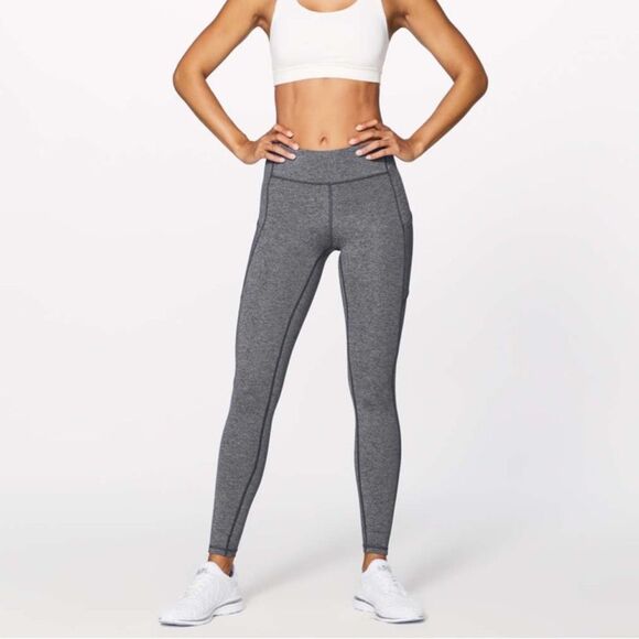 Lululemon Women's Heathered Grey Speed Up Tight *28" Leggings Sz 2 - Picture 3 of 11